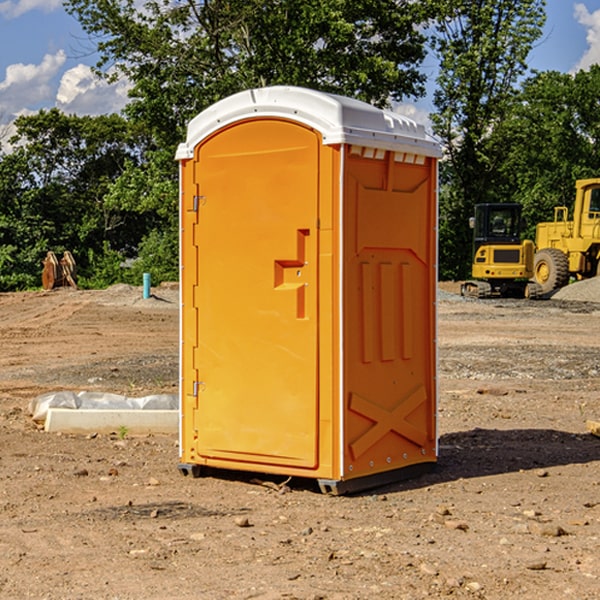 can i customize the exterior of the porta potties with my event logo or branding in May Creek WA